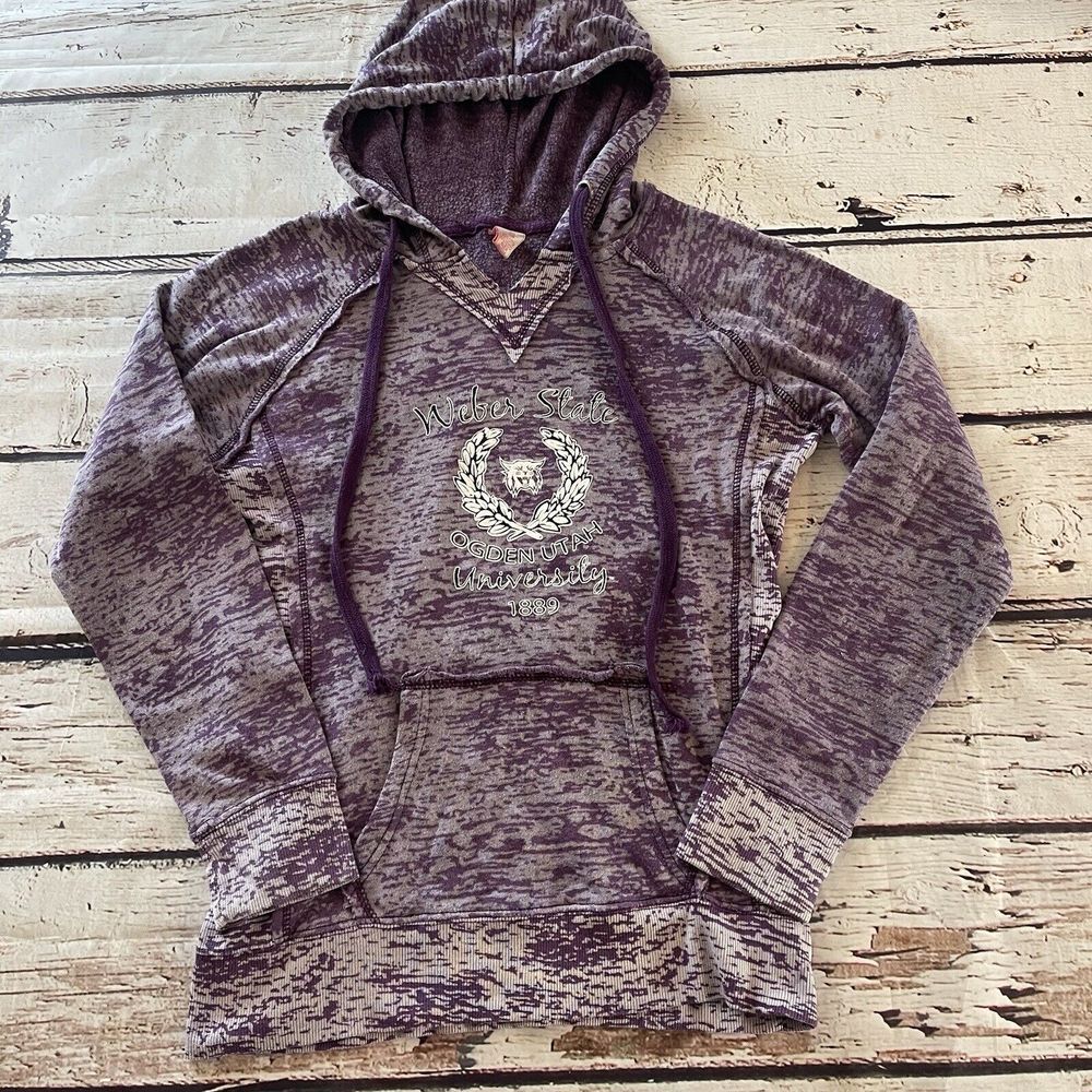 Weber‎ State Wildcats Hoodie Sweatshirt Ogden Utah Women's Size Small Purple